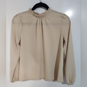 Elegant Cream Women's Top, Size 2